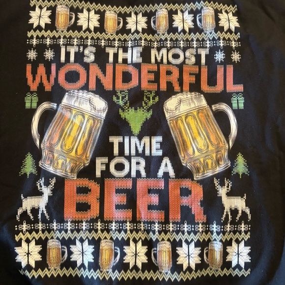 Xmas Wonderful Time For A Beer Ugly Christmas BLURRED DECAL
Unisex Sweatshirt - Picture 4 of 7